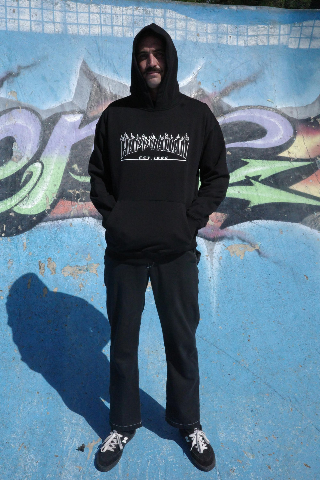Flames Hood - Black